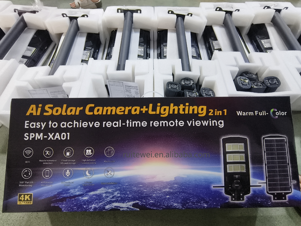 Caméra 8MP 4G/WiFi Solaire IP65 avec Audio & Vision Nocturne