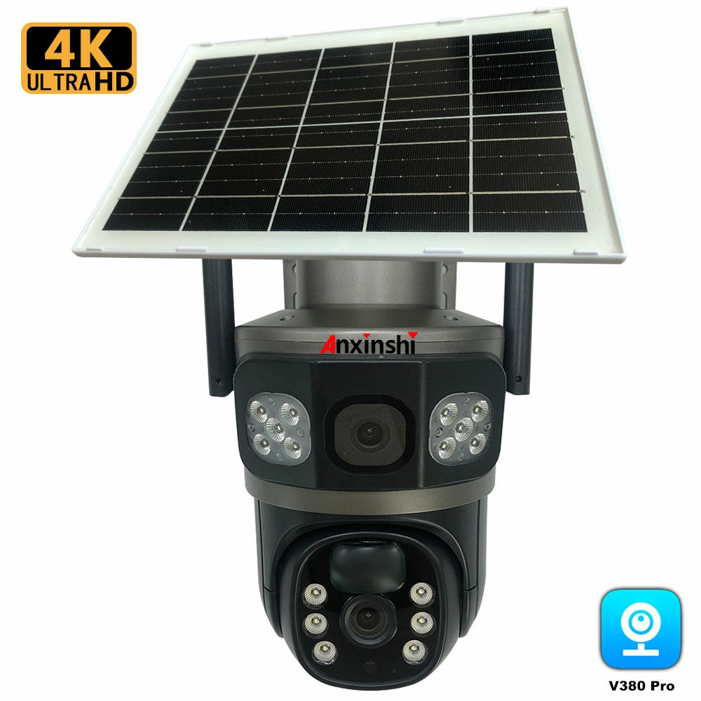 V380 Pro – Caméra Solaire 4K PTZ 360° avec Contrôle Mobile