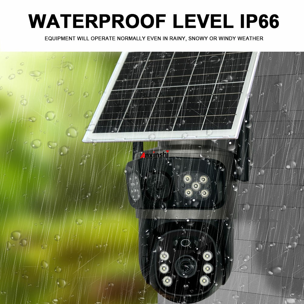 V380 Pro – Caméra Solaire 4K PTZ 360° avec Contrôle Mobile